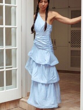 Saints And Secrets One Shoulder tiered Dress